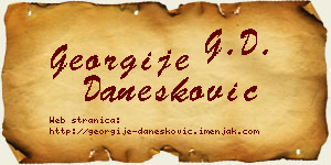 Georgije Danesković vizit kartica